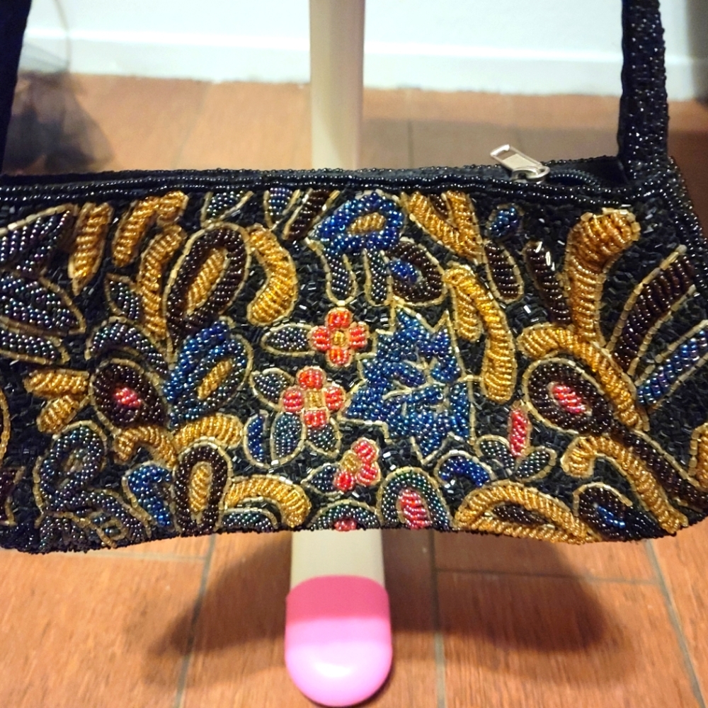 Hand beaded handbag